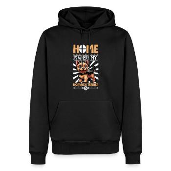 Accueil - Norwich Terrier - Sweat à capuche Premium bio Homme - noir - Devant - Nico (187cm)