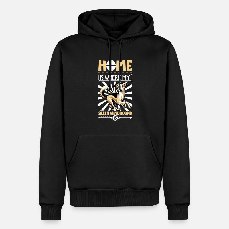 Accueil - Silken Windhound - Sweat à capuche Premium bio Homme - noir