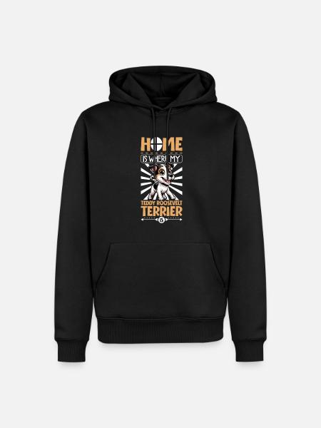 Home - Teddy Roosevelt Terrier - Men’s Premium Organic Hoodie - black