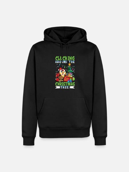 Christmas Chicken - Men’s Premium Organic Hoodie - black