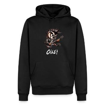 Punker Eule - Oile - Oi Punk - Männer Premium Bio Hoodie - Schwarz - Vorne - Nico (187cm)