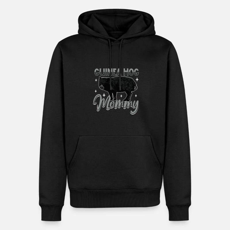 Guinea Hog Mama - Männer Premium Bio Hoodie - Schwarz