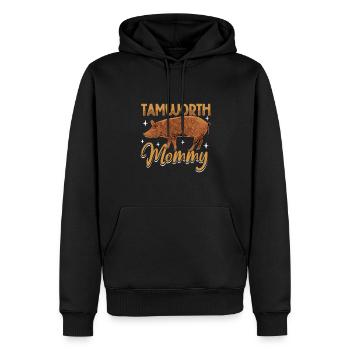 Maman cochon Tamworth - Sweat à capuche Premium bio Homme - noir - Devant - Nico (187cm)