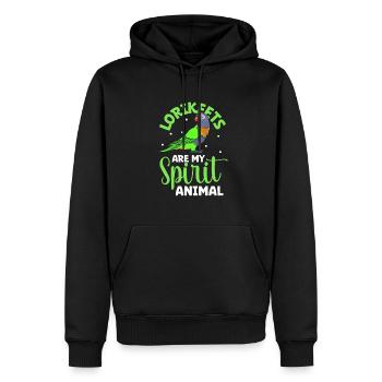 Lieblingstier - Lori - Männer Premium Bio Hoodie - Schwarz - Vorne - Nico (187cm)