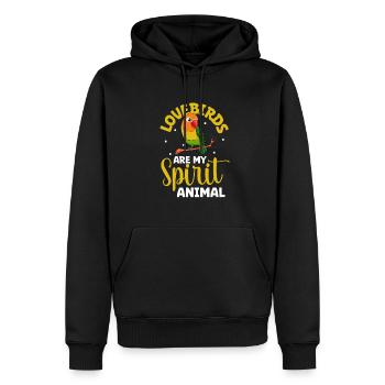 Lieblingstier - Unzertrennliche - Männer Premium Bio Hoodie - Schwarz - Vorne - Nico (187cm)