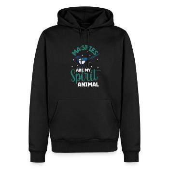 Lieblingstier - Elster - Männer Premium Bio Hoodie - Schwarz - Vorne - Nico (187cm)