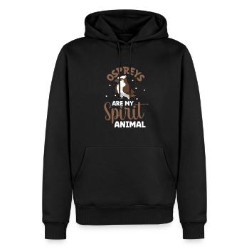 Animal préféré - Balbuzard pêcheur - Sweat à capuche Premium bio Homme - noir - Devant - Nico (187cm)
