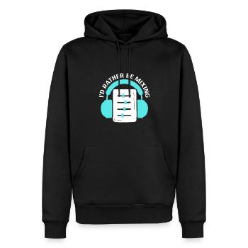 Ich würde lieber mixen - Tontechniker - Männer Premium Bio Hoodie - Schwarz - Vorne - Nico (187cm)