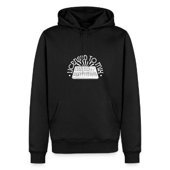 Lizenz zum mixen - Sound Engineer - Männer Premium Bio Hoodie - Schwarz - Vorne - Nico (187cm)