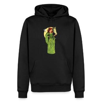 Gott der keltischen Mythologie - Rhiannon - Männer Premium Bio Hoodie - Schwarz - Vorne - Nico (187cm)