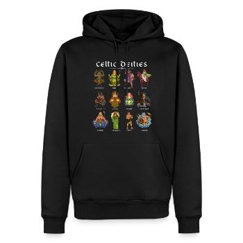 Dieux de la mythologie celtique - Sweat à capuche Premium bio Homme - noir - Devant - Nico (187cm)