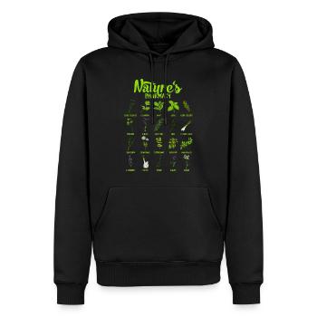 Pouvoirs de guérison de la nature - herbes - Sweat à capuche Premium bio Homme - noir - Devant - Nico (187cm)