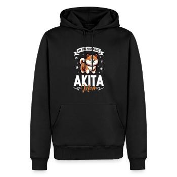 Akita Mama - Männer Premium Bio Hoodie - Schwarz - Vorne - Nico (187cm)