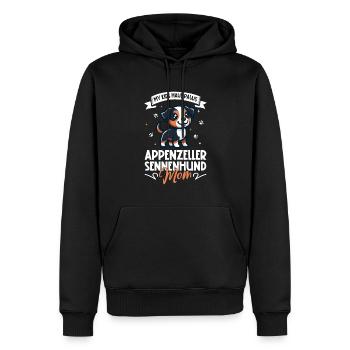 Maman Bouvier Appenzeller - Sweat à capuche Premium bio Homme - noir - Devant - Nico (187cm)