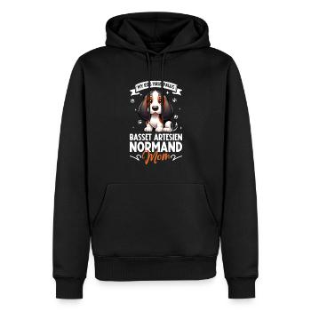 Basset Artésien Normand Mama - Männer Premium Bio Hoodie - Schwarz - Vorne - Nico (187cm)