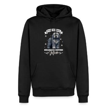 Bergamasker Hirtenhund Mama - Männer Premium Bio Hoodie - Schwarz - Vorne - Nico (187cm)