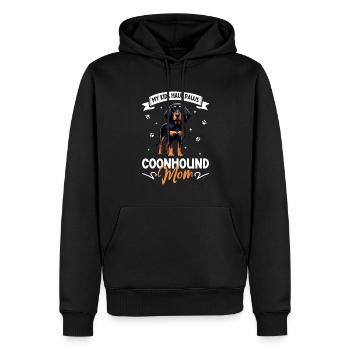 Maman Coonhound noir et beige - Sweat à capuche Premium bio Homme - noir - Devant - Nico (187cm)