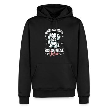 Bologneser Mama - Männer Premium Bio Hoodie - Schwarz - Vorne - Nico (187cm)