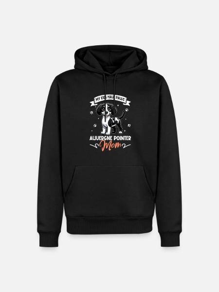 Braque d'Auvergne Mama - Men’s Premium Organic Hoodie - black