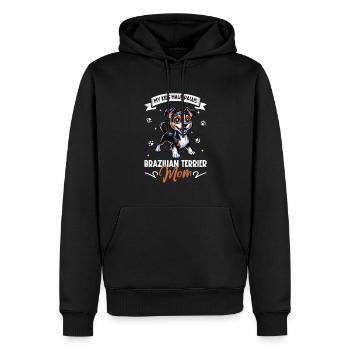 Terrier Brasileiro Mama - Sweat à capuche Premium bio Homme - noir - Devant - Nico (187cm)
