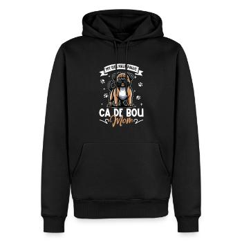 Ca de Bou Mama - Männer Premium Bio Hoodie - Schwarz - Vorne - Nico (187cm)