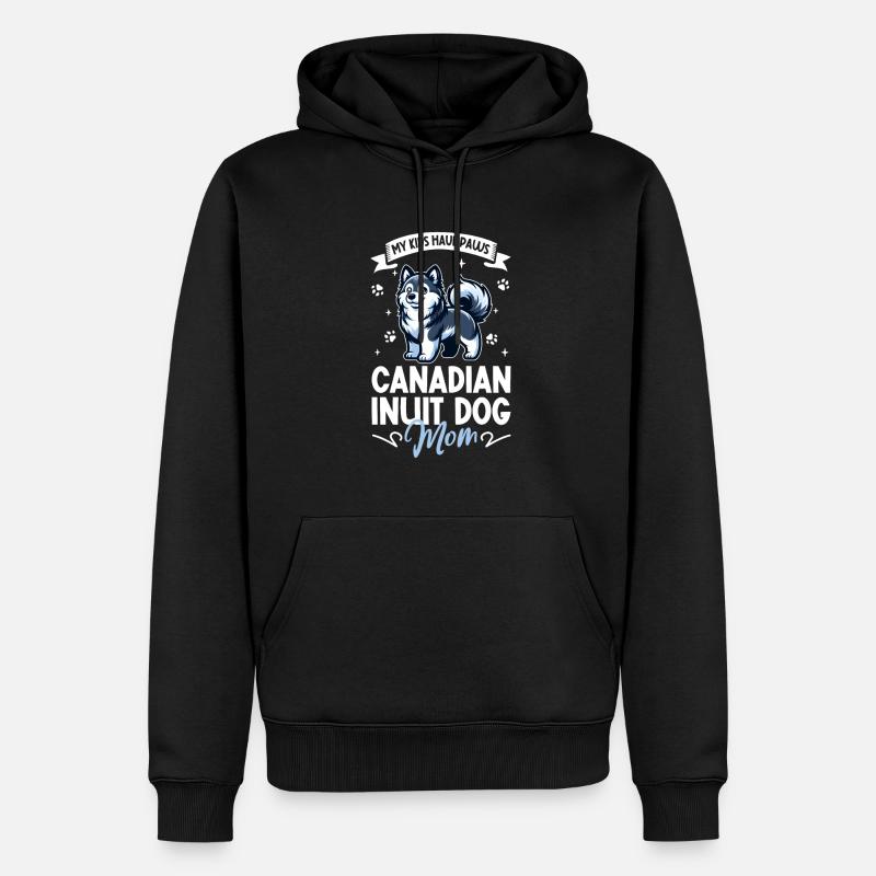 Maman chien esquimaude canadienne - Sweat à capuche Premium bio Homme - noir