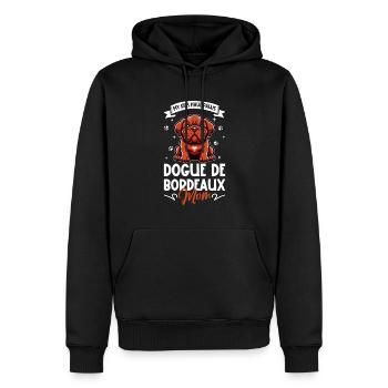 Bordeauxdogge Mama - Männer Premium Bio Hoodie - Schwarz - Vorne - Nico (187cm)