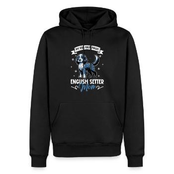 Maman Setter Anglaise - Sweat à capuche Premium bio Homme - noir - Devant - Nico (187cm)
