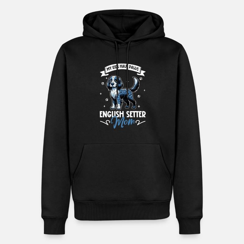 Maman Setter Anglaise - Sweat à capuche Premium bio Homme - noir