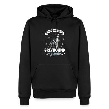 Greyhound Mama - Männer Premium Bio Hoodie - Schwarz - Vorne - Nico (187cm)