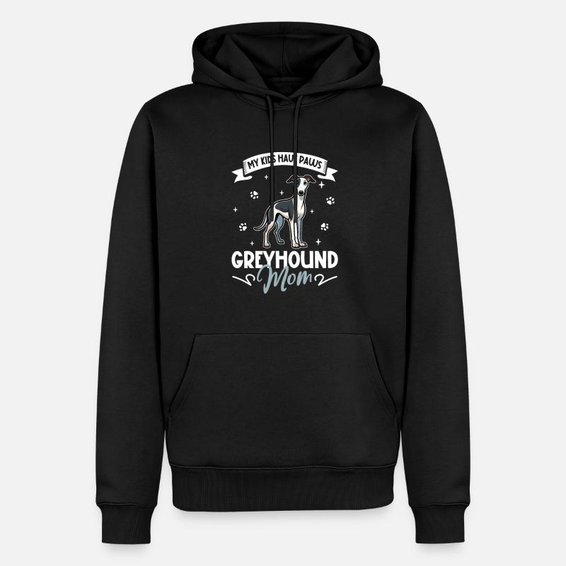 Greyhound Mama - Sweat à capuche Premium bio Homme - noir