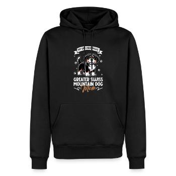 Grande Bouvier Suisse Maman - Sweat à capuche Premium bio Homme - noir - Devant - Nico (187cm)