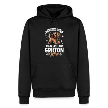 Griffon Fauve de Bretagne Mama - Männer Premium Bio Hoodie - Schwarz - Vorne - Nico (187cm)