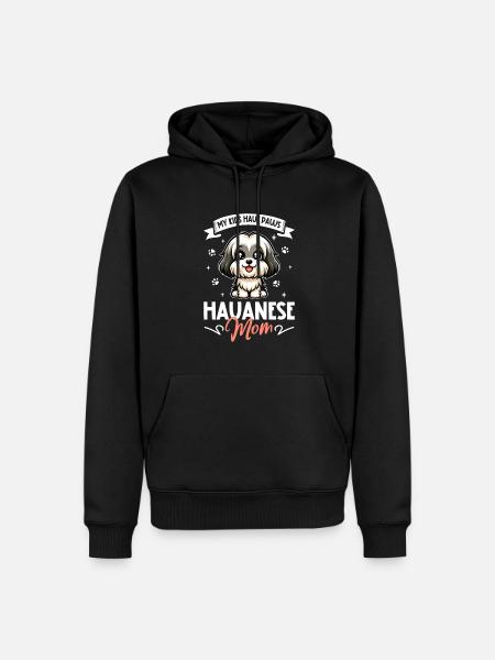 Havanese mom - Men’s Premium Organic Hoodie - black