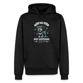 Maman Irish Wolfhound - Sweat à capuche Premium bio Homme - noir - Devant - Nico (187cm)