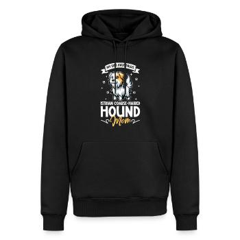 Rough-haired Istrian Hound Mom - Men’s Premium Organic Hoodie - black - Front - Nico (187cm)