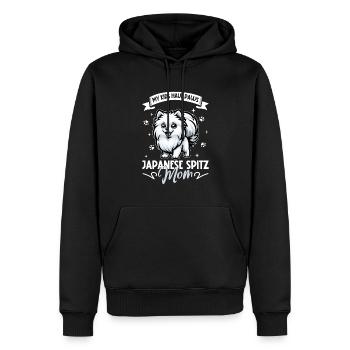 Maman Spitz Japon - Sweat à capuche Premium bio Homme - noir - Devant - Nico (187cm)