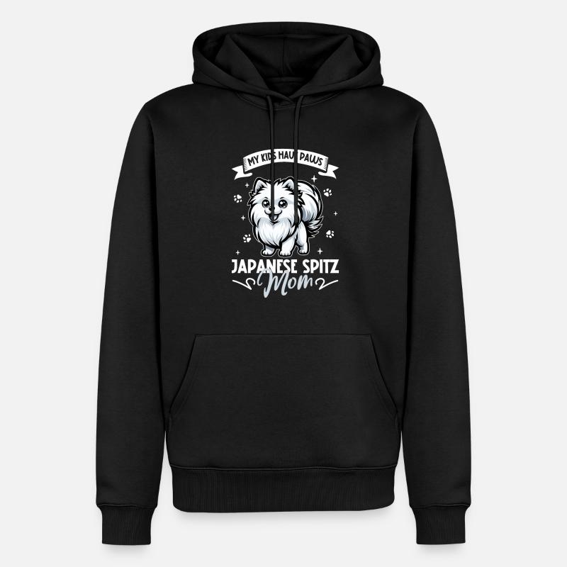 Maman Spitz Japon - Sweat à capuche Premium bio Homme - noir