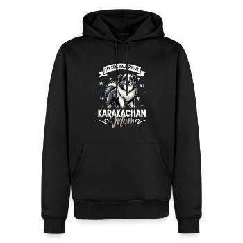 Karakachan Mama - Sweat à capuche Premium bio Homme - noir - Devant - Nico (187cm)