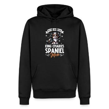 King Charles Spaniel Mama - Männer Premium Bio Hoodie - Schwarz - Vorne - Nico (187cm)
