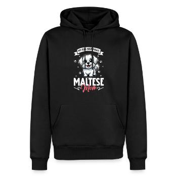 Malteser Mama - Männer Premium Bio Hoodie - Schwarz - Vorne - Nico (187cm)