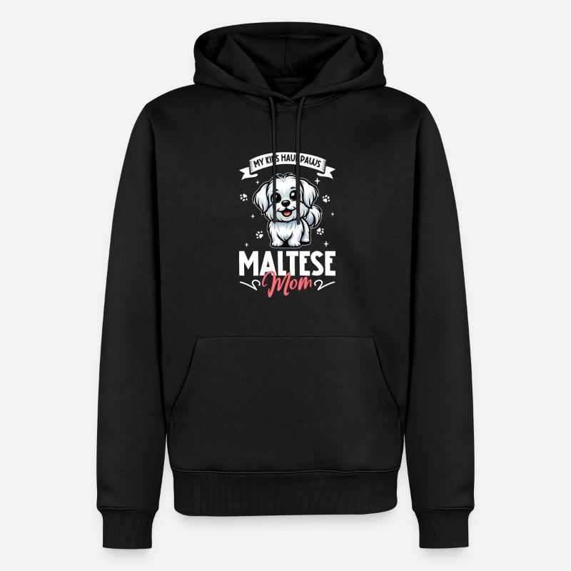 Maman maltaise - Sweat à capuche Premium bio Homme - noir