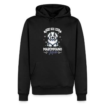 Maremma-Abruzzo Shepherd Dog Mom - Men’s Premium Organic Hoodie - black - Front - Nico (187cm)