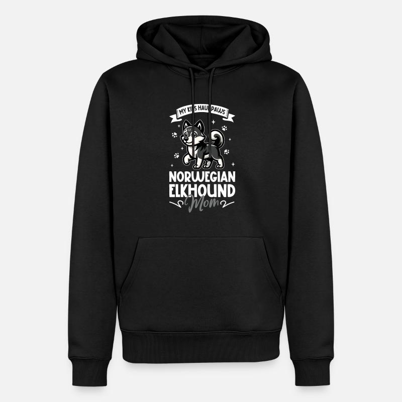 Maman lémane norvégienne - Sweat à capuche Premium bio Homme - noir