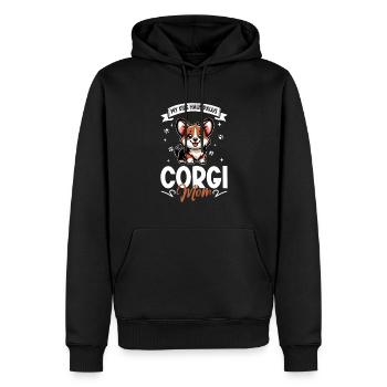 Welsh Corgi Pembroke Mama - Männer Premium Bio Hoodie - Schwarz - Vorne - Nico (187cm)