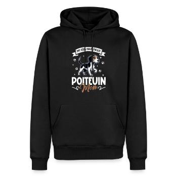 Poitevin Mama - Männer Premium Bio Hoodie - Schwarz - Vorne - Nico (187cm)