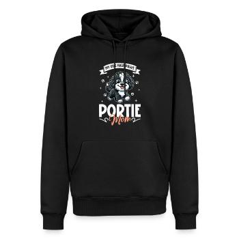 Portugiesischer Wasserhund Mama - Männer Premium Bio Hoodie - Schwarz - Vorne - Nico (187cm)