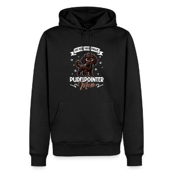 Pudelpointer Mama - Männer Premium Bio Hoodie - Schwarz - Vorne - Nico (187cm)