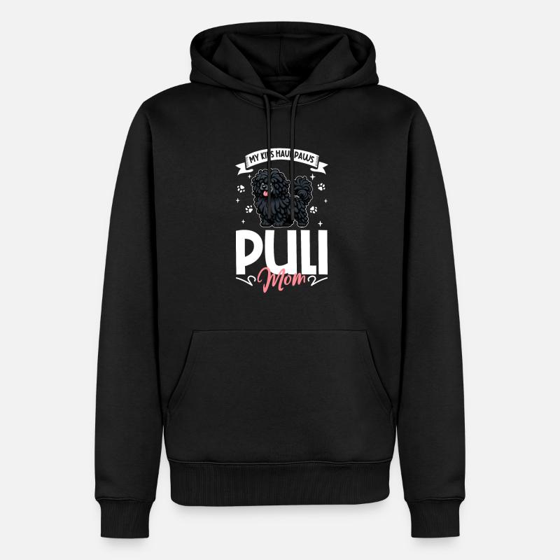 Puli Mama - Sweat à capuche Premium bio Homme - noir