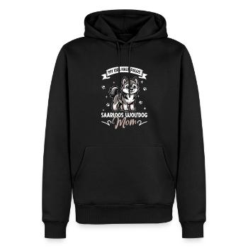 Saarloos Loup Maman Chien - Sweat à capuche Premium bio Homme - noir - Devant - Nico (187cm)